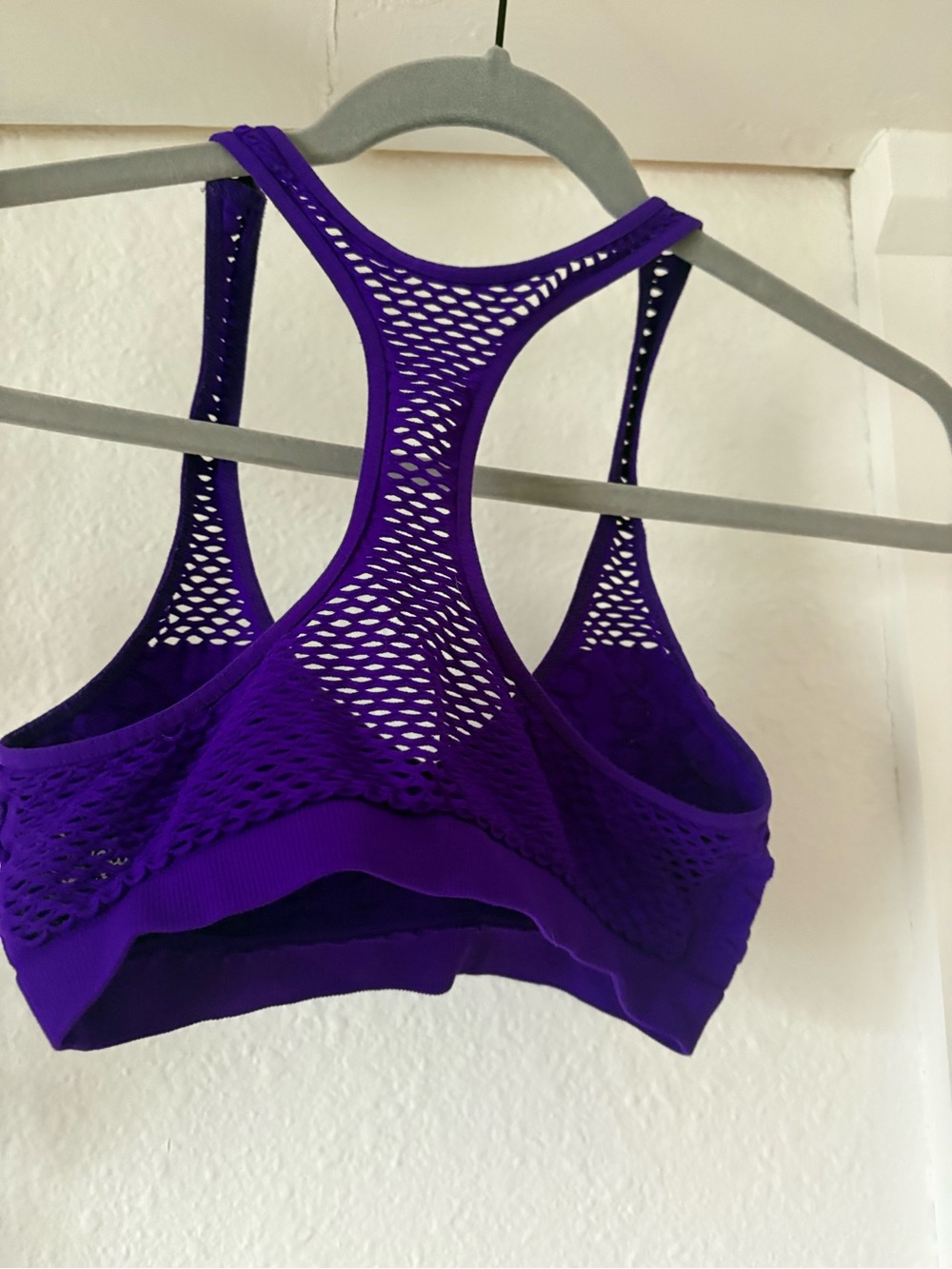 Free People Violet Mesh Racerback Sports Bra